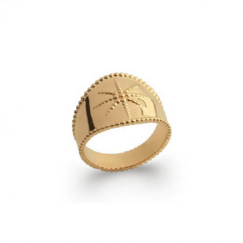 GOLD PLATED SILVER RING WITH STAR