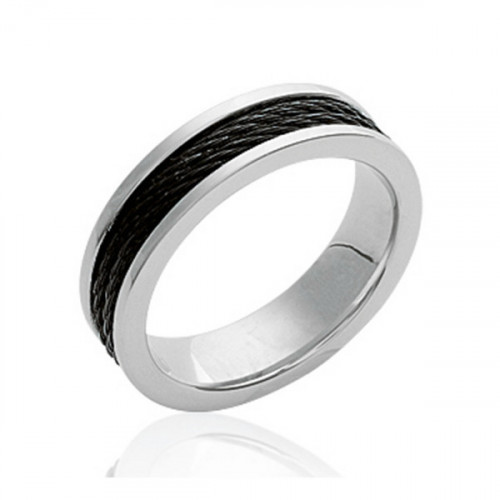 MEN'S STEEL AND RUBBER RING