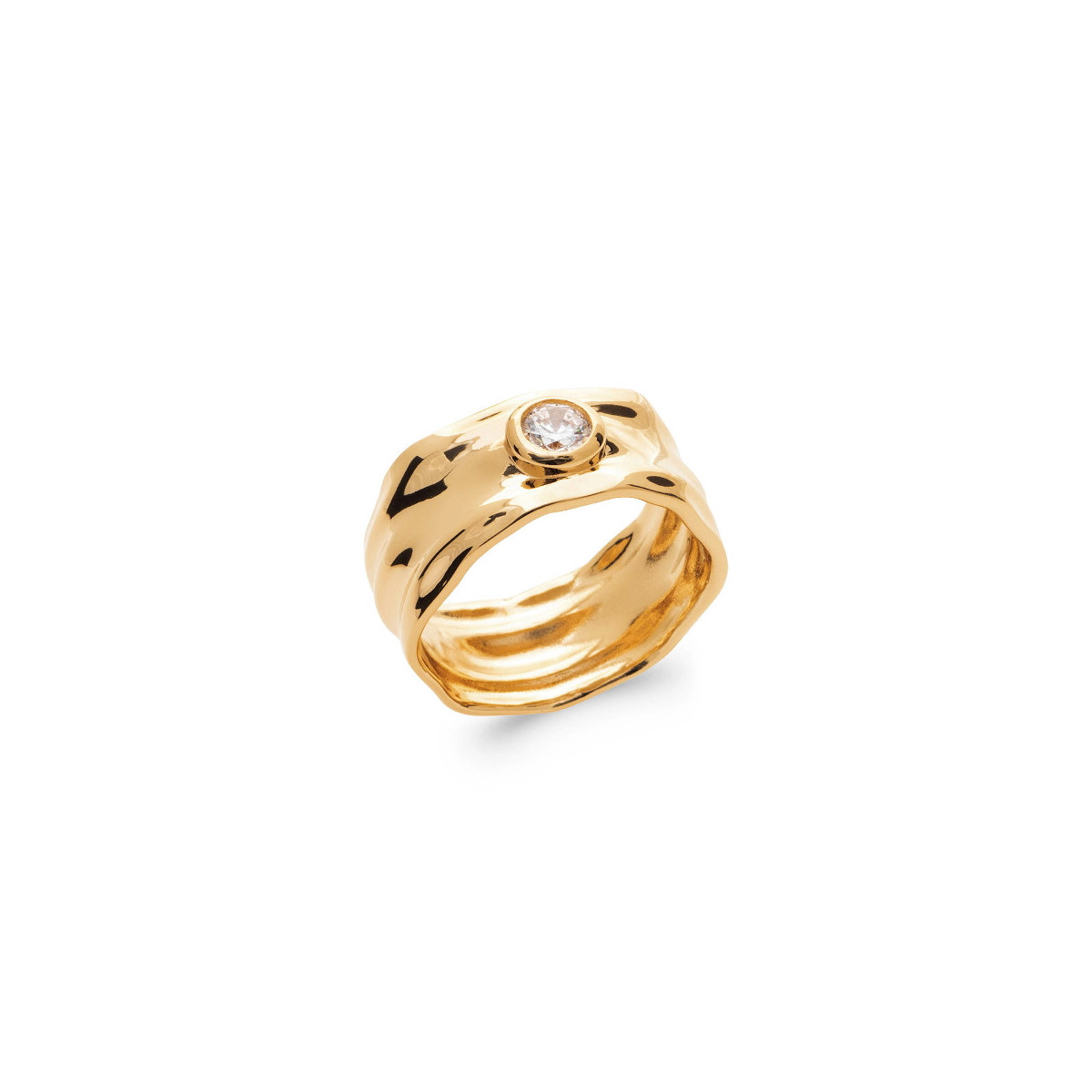 TEXTURED RING WITH ZIRCONIA