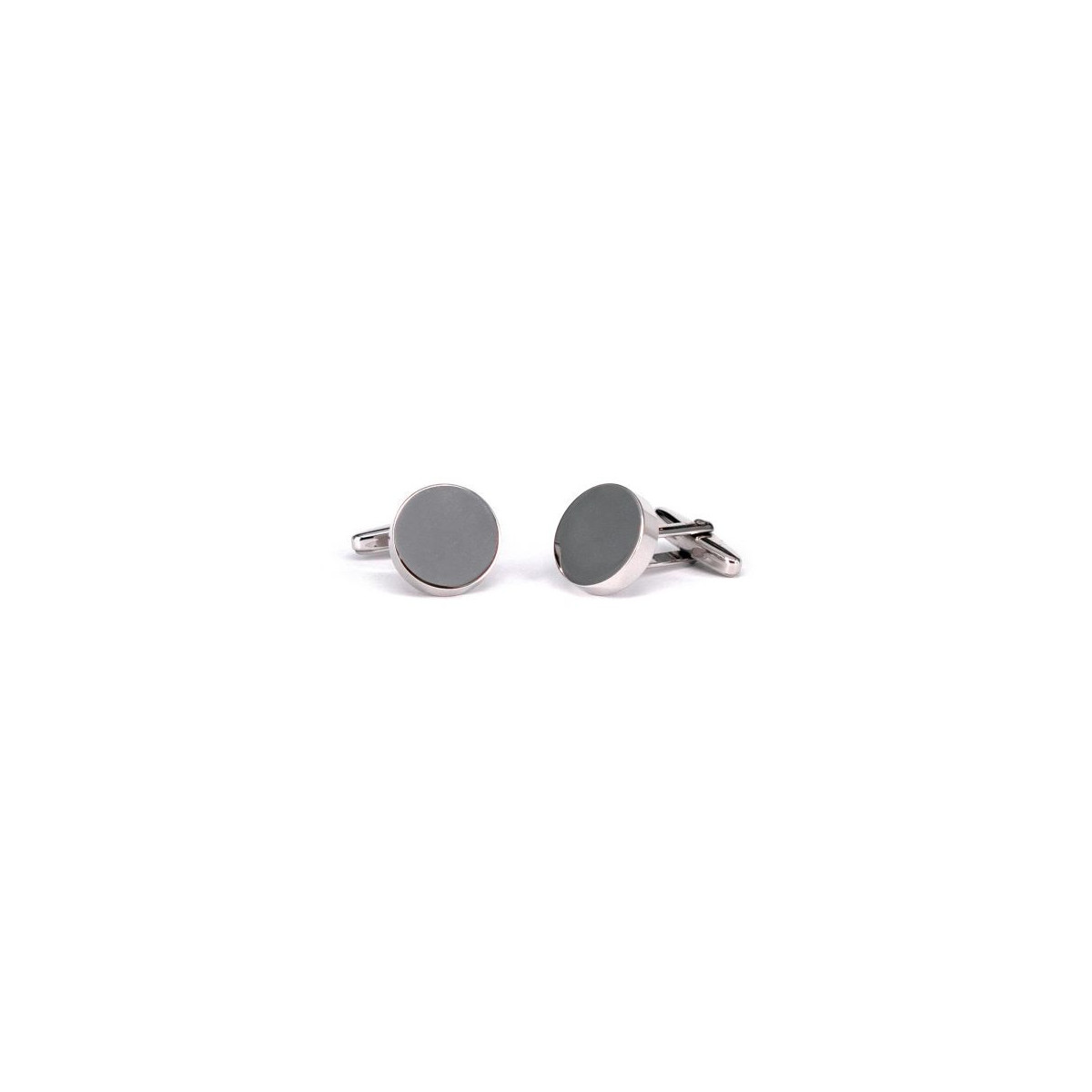 ROUND SILVER CUFFLINKS