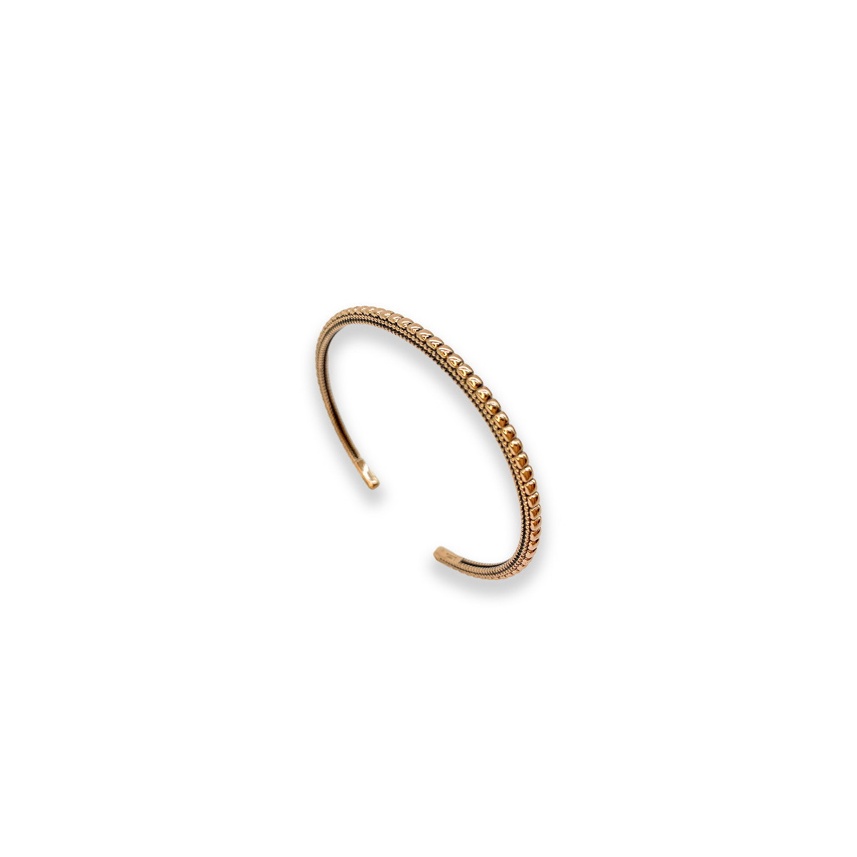 Open and Rigid Silver Bracelet