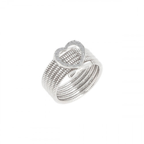 RHODIUM PLATED RING DNA, PESAVENTO