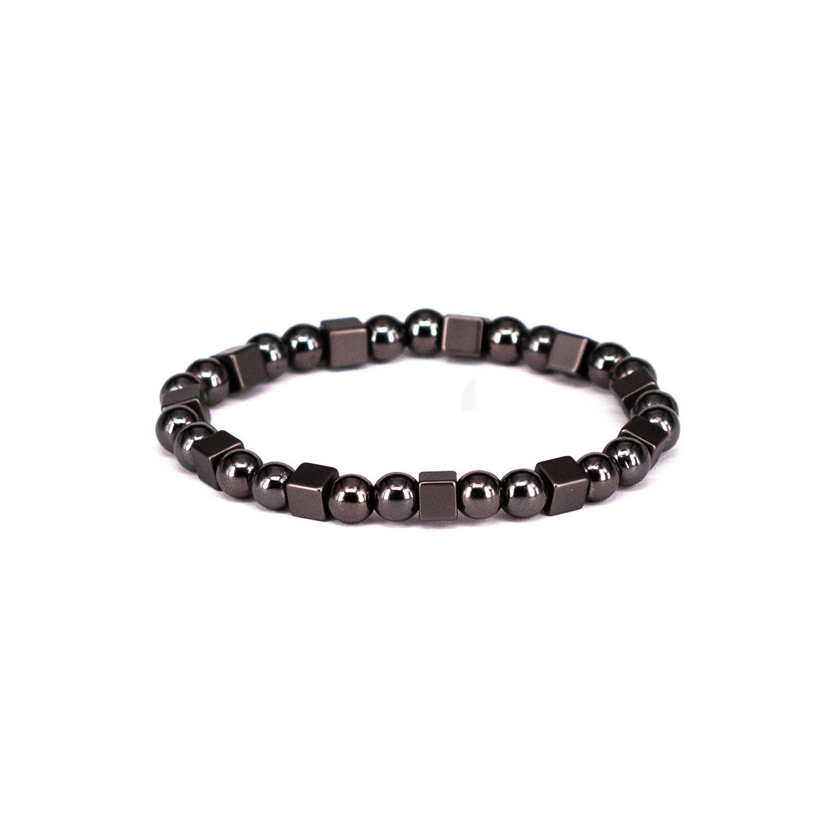 PULSERA DE BOLITAS Y CUBOS NEGROS