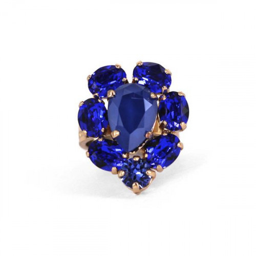 ANILLO CON CRISTALES AZULES DE SWAROVSKI
