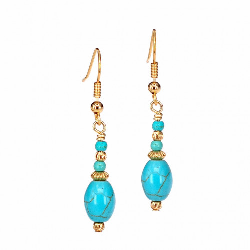 PENDIENTES AZUL TURQUESA