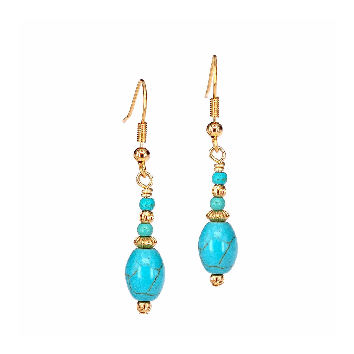 PENDIENTES AZUL TURQUESA