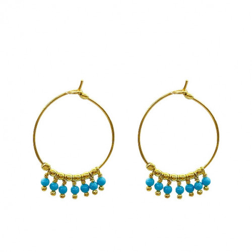 SILVER AND TURQUOISE EARRINGS  AL1563