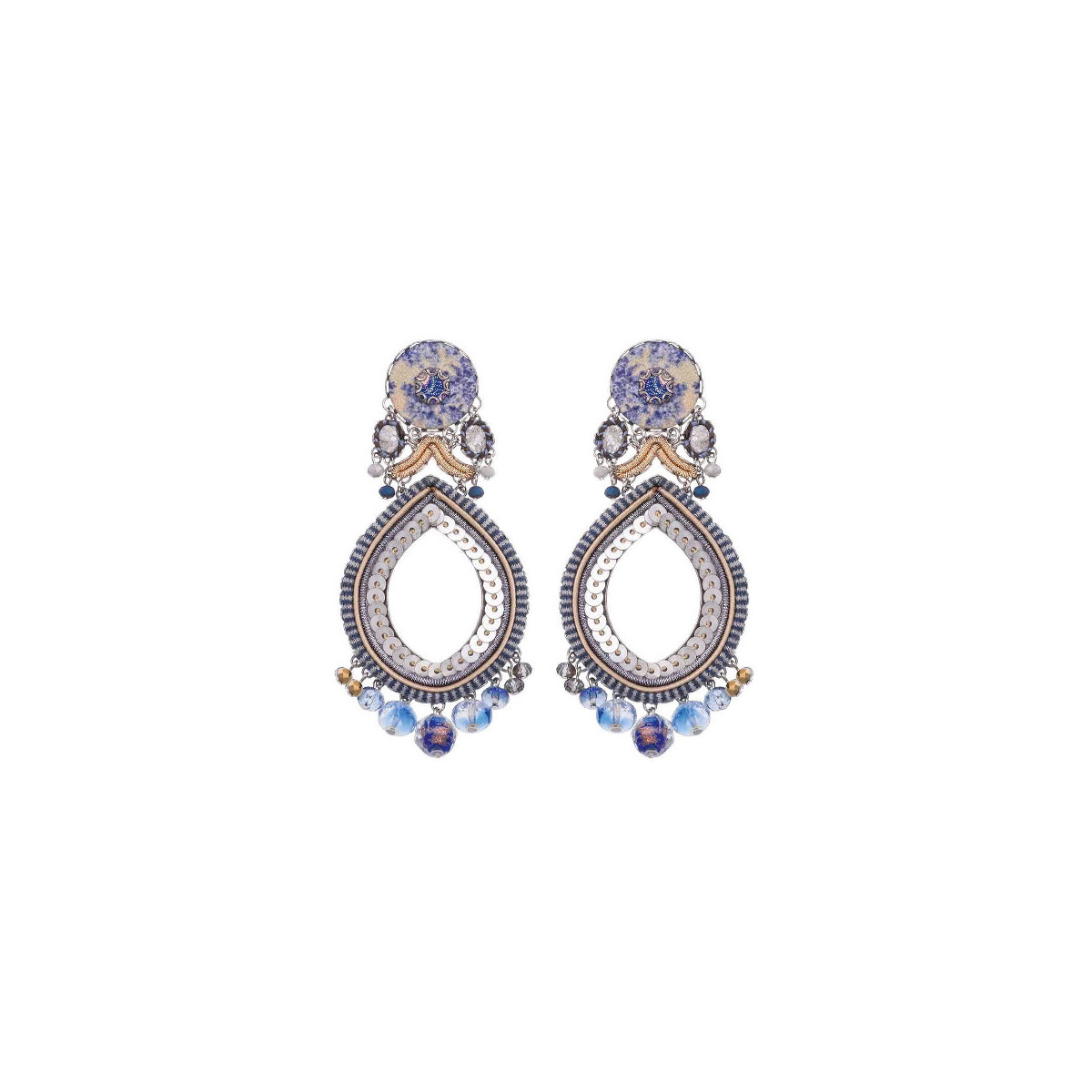 SAPPHIRE WAVES, MILKY WAY EARRINGS