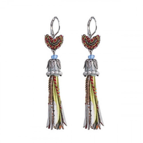 AYALA BAR EARRINGS, GREEN PARTY