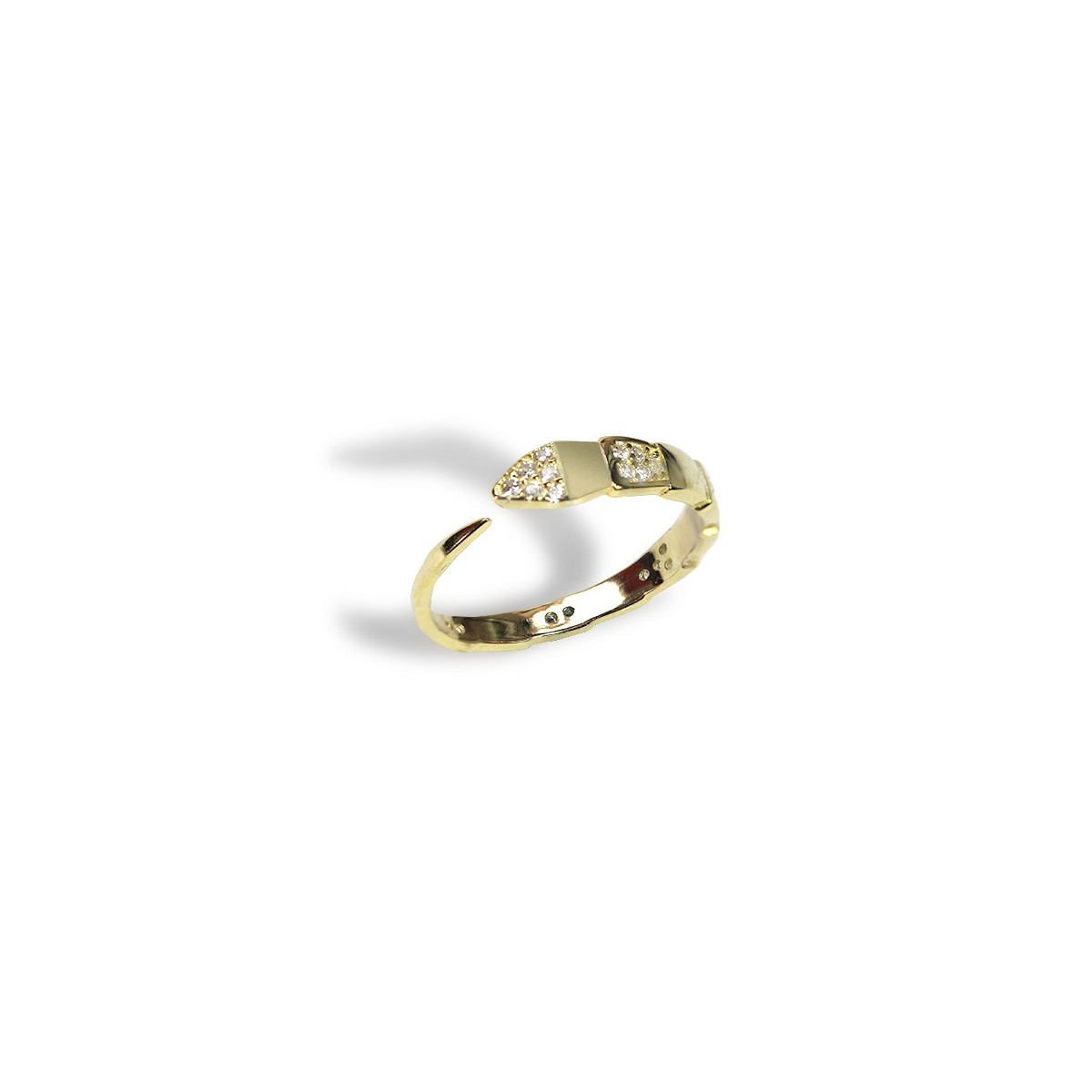 SNAKE RING WITH ZIRCONIA