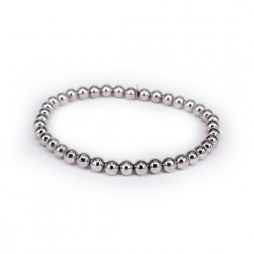 ELASTIC SILVER BRACELET WITH ACCOUNTS