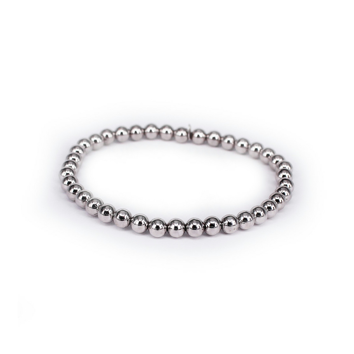 ELASTIC SILVER BRACELET WITH ACCOUNTS