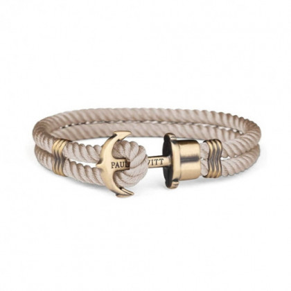 BRACELET WITH ANCHOR PHREP IP ROSE GOLD HAZELNUT