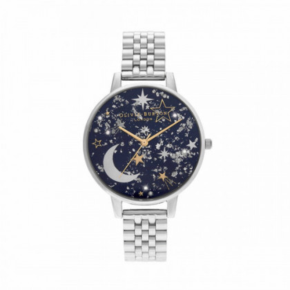 RELOJ CELESTIAL NAVY SUNRAY, DORADO Y PLATEADO