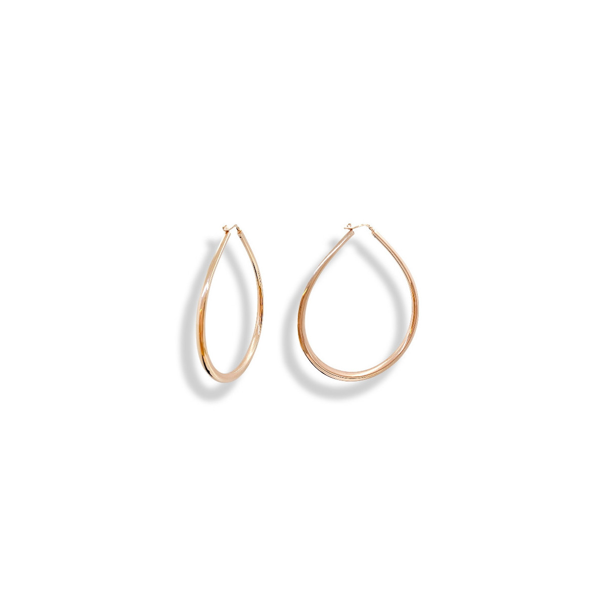 HOOP EARRINGS IN PINK SILVER. OR101