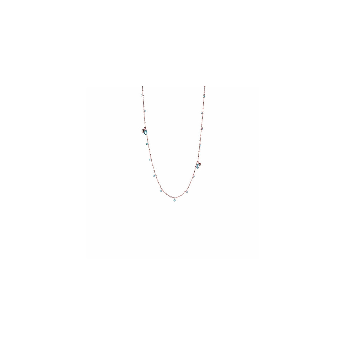 NECKLACE IN SILVER AND COLOURED STONES. CLSD 004.