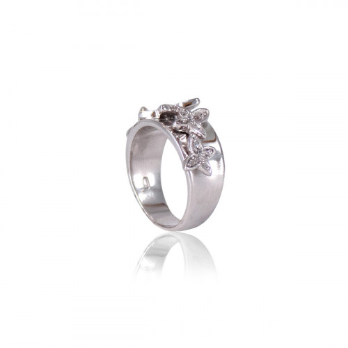 BUTTERFLY RING WITH WHITE ZIRCONIA