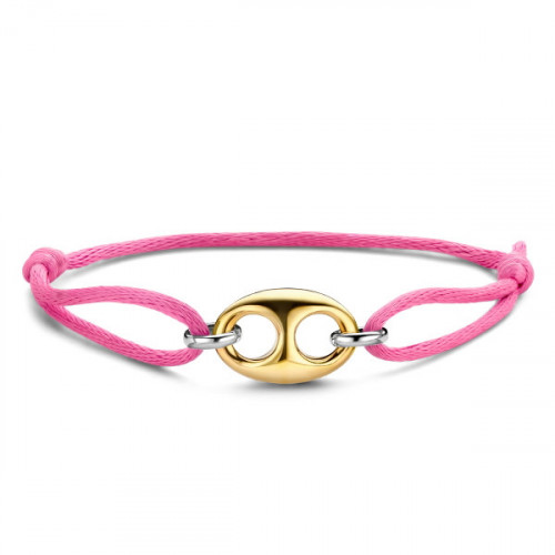 PULSERA DE HILO DE SEDA CON ESLABÓN