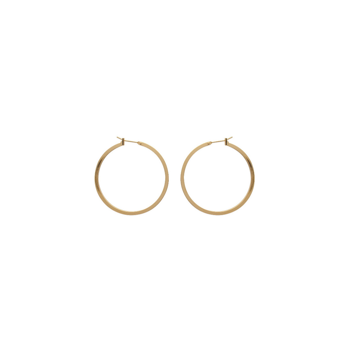 ROSE GOLD PLATED SILVER HOOPS 45MM