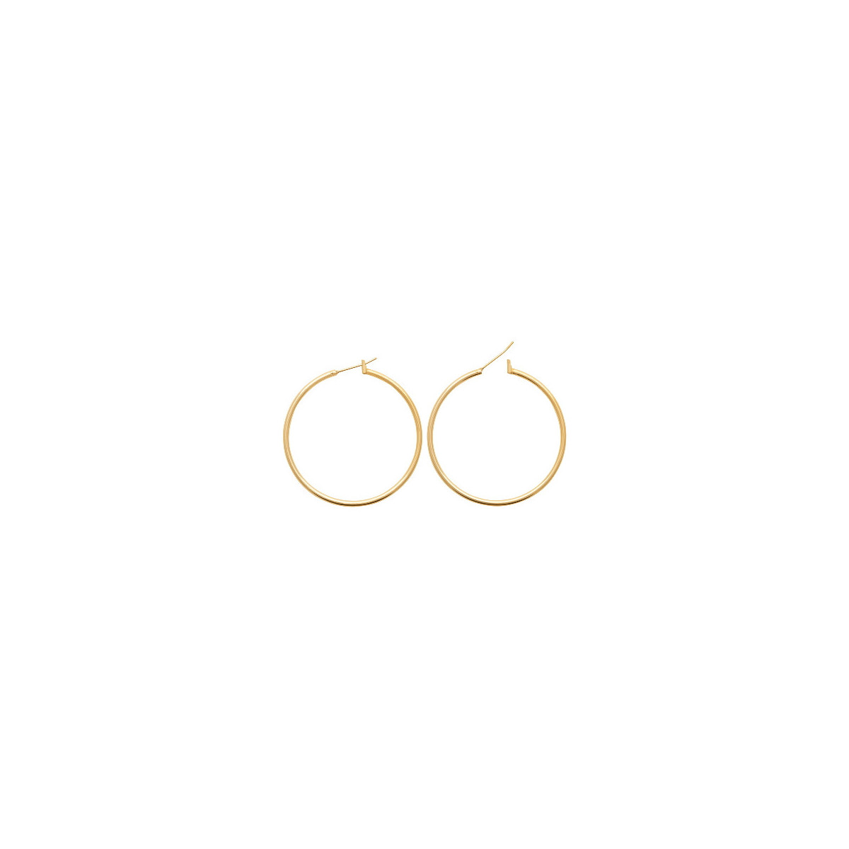 ROSE GOLD PLATED SILVER HOOPS 45MM