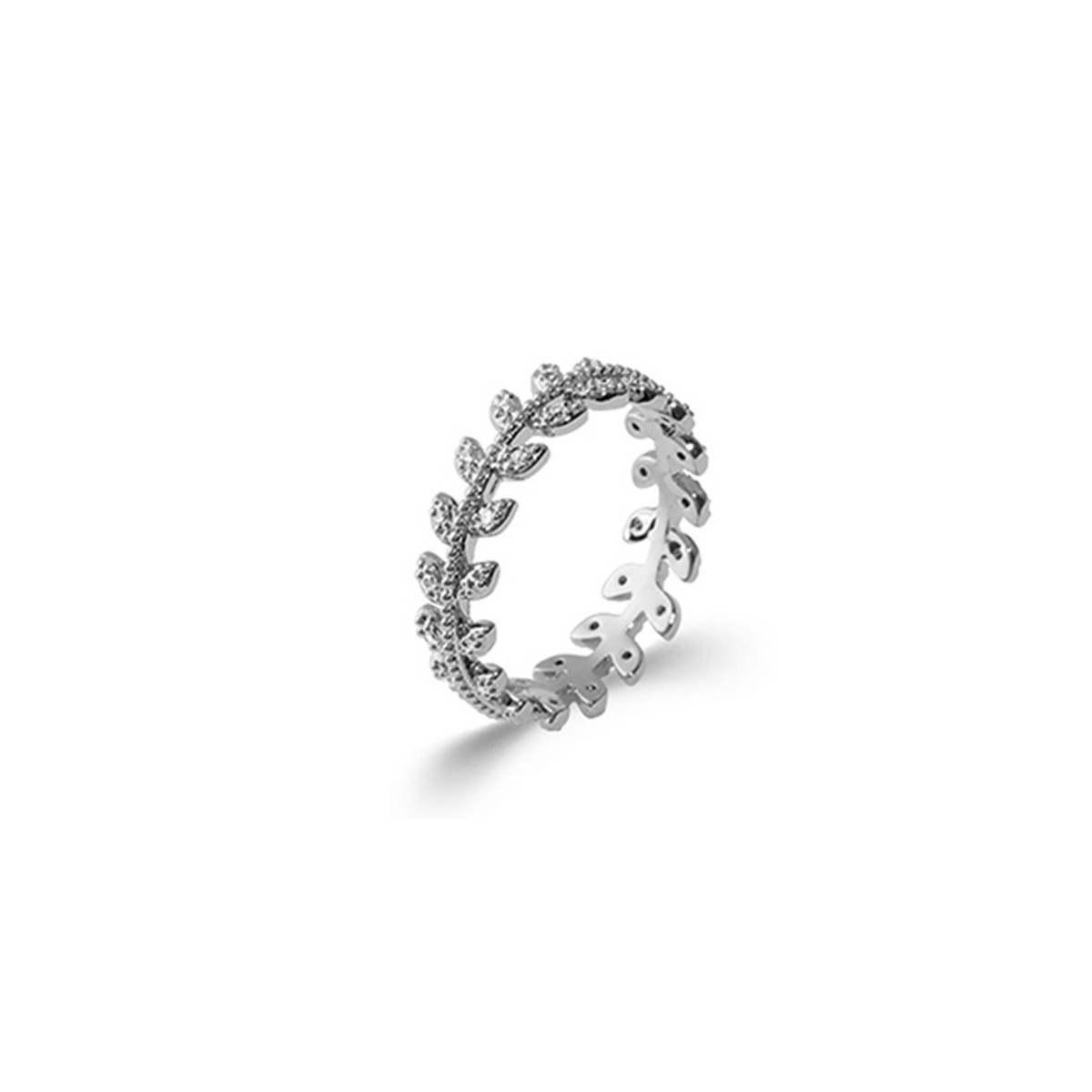 ZIRCONIA LEAF RING