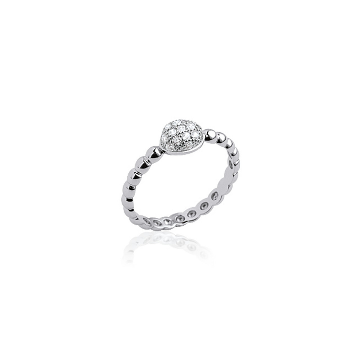 SILVER RING WITH ZIRCONIA