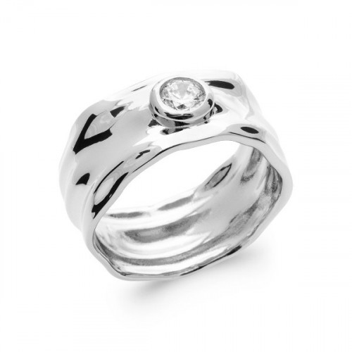 SILVER RING WITH ZIRCONIA