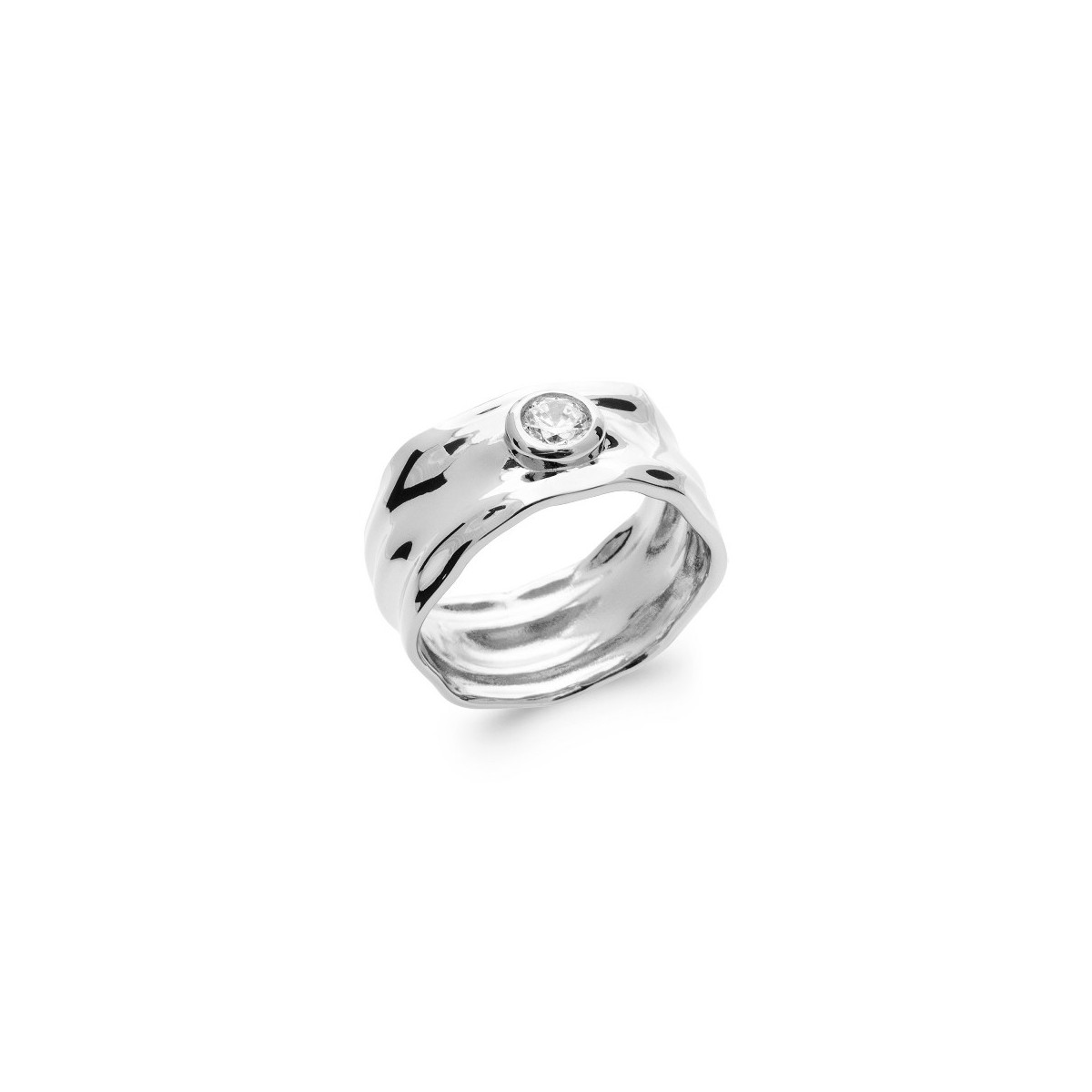 SILVER RING WITH ZIRCONIA