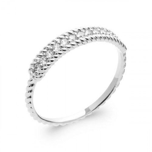 ZIRCONIA HALF WEDDING RING