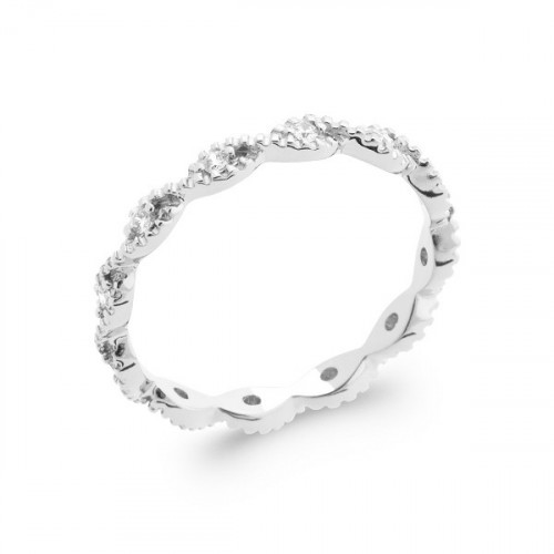 KNOT WEDDING RING WITH ZIRCONIA