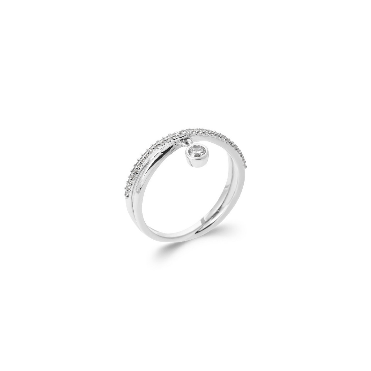 CROSS RING WITH ZIRCONIA