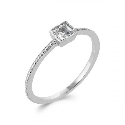 PRINCESS CUT ZIRCONIA RING