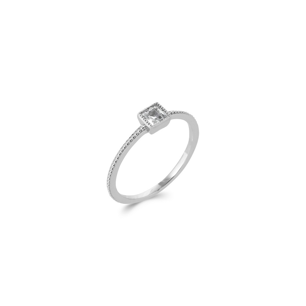 PRINCESS CUT ZIRCONIA RING