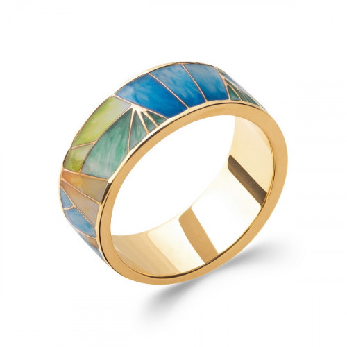 MULTICOLOURED ENAMELLED RING