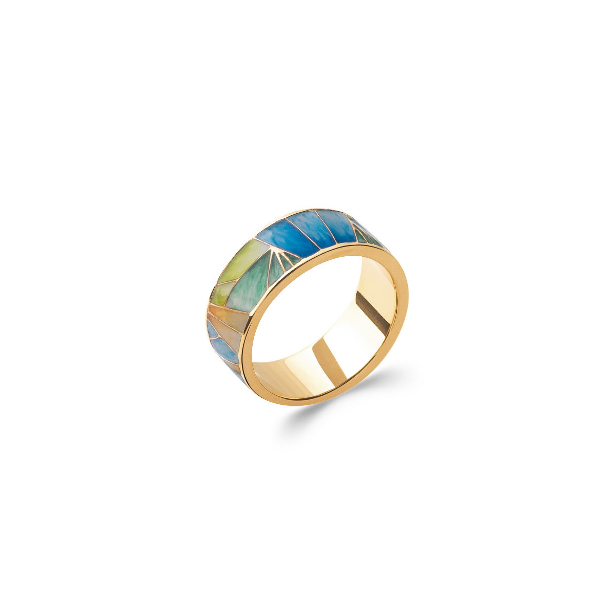 MULTICOLOURED ENAMELLED RING