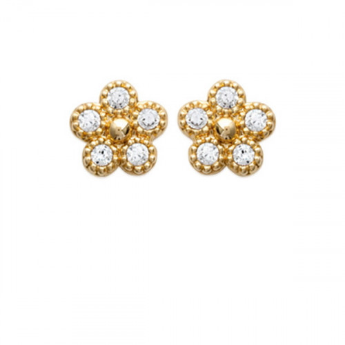 ZIRCONIA FLOWER EARRINGS