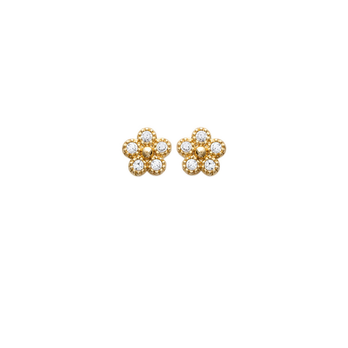 ZIRCONIA FLOWER EARRINGS