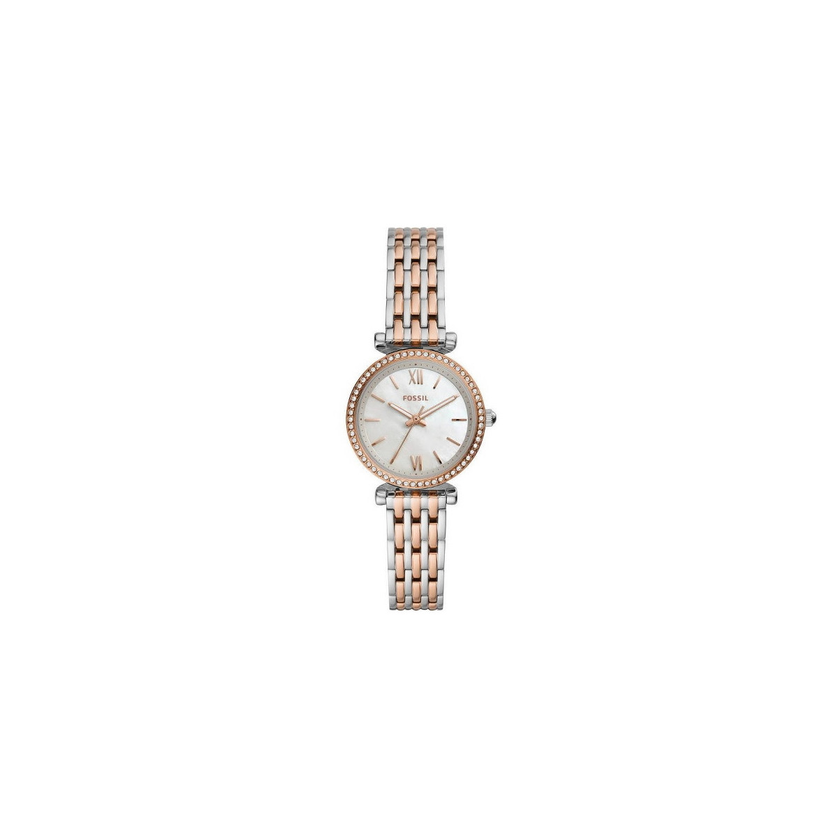 CARLIE MINI STAINLESS STEEL BICOLOUR WATCH WITH THREE HANDS ES4649