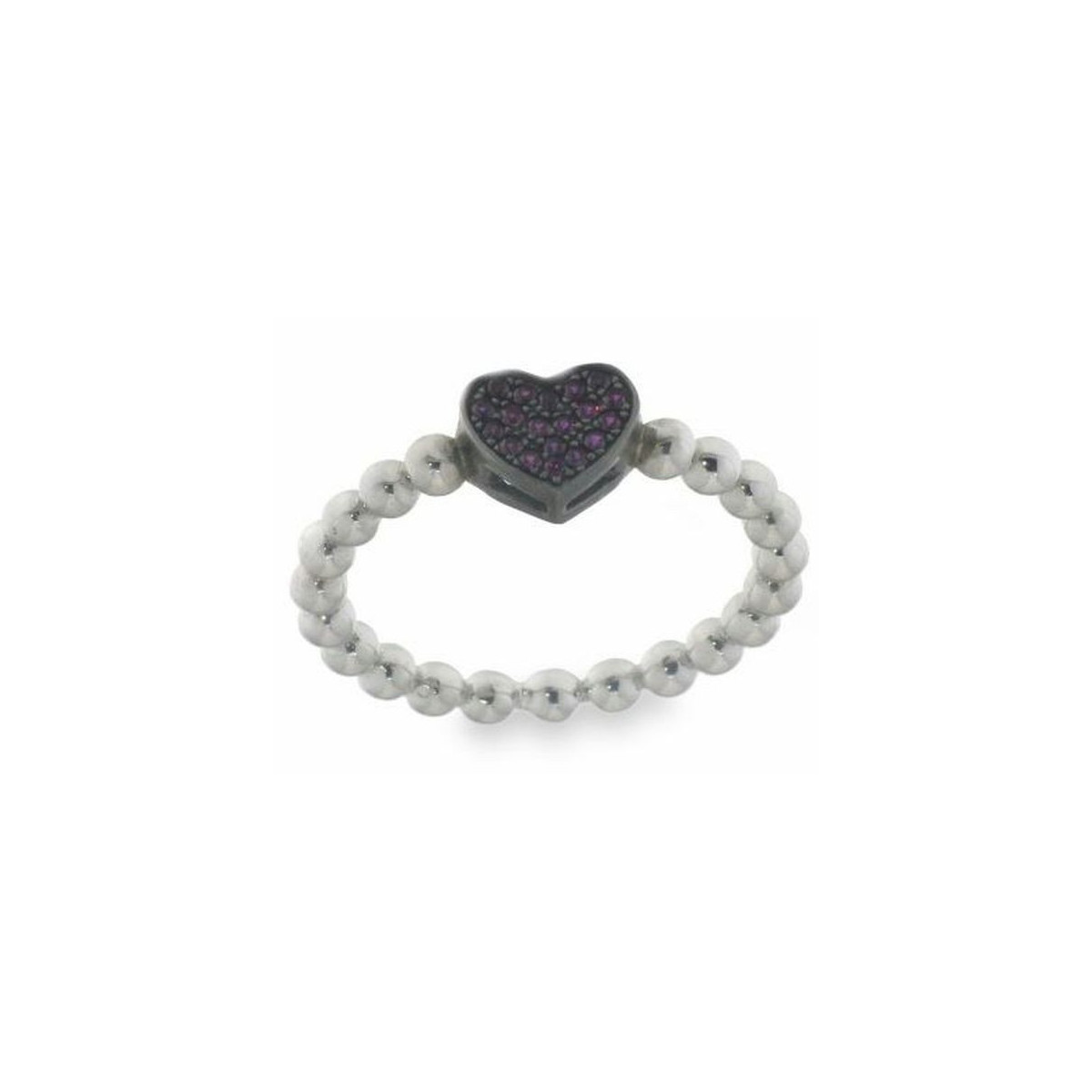 PURPLE HEART SILVER RING