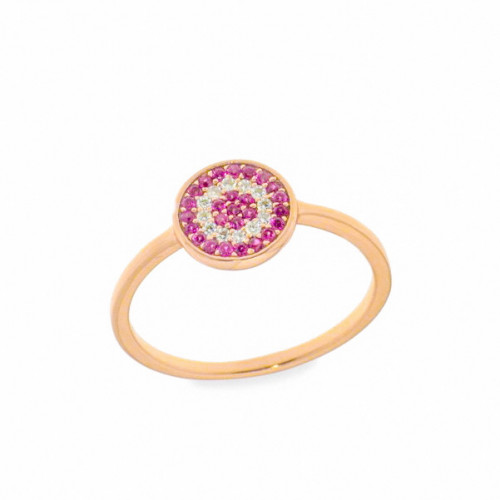 ANILLO PLATA ROSA