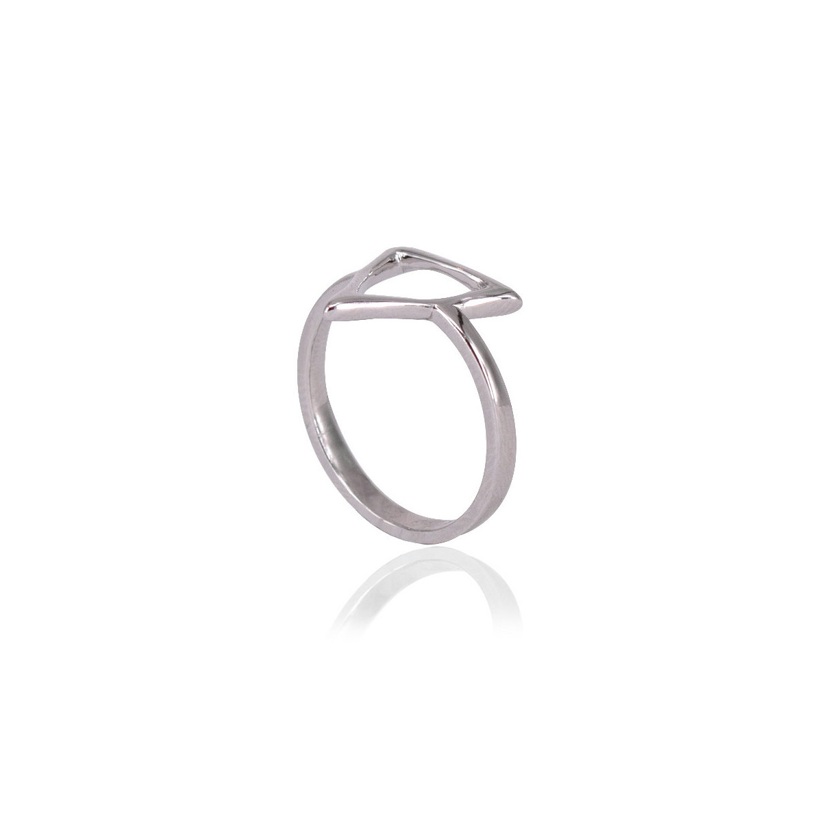 SILVER TRIANGLE RING
