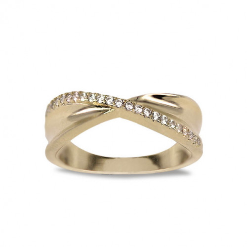 CROSS RING WITH ZIRCONIA