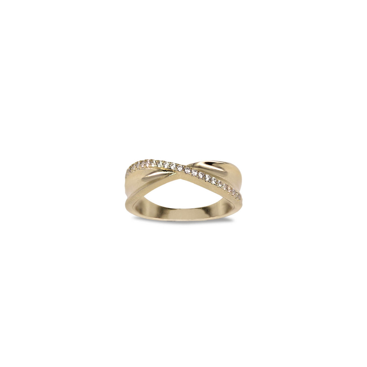 CROSS RING WITH ZIRCONIA