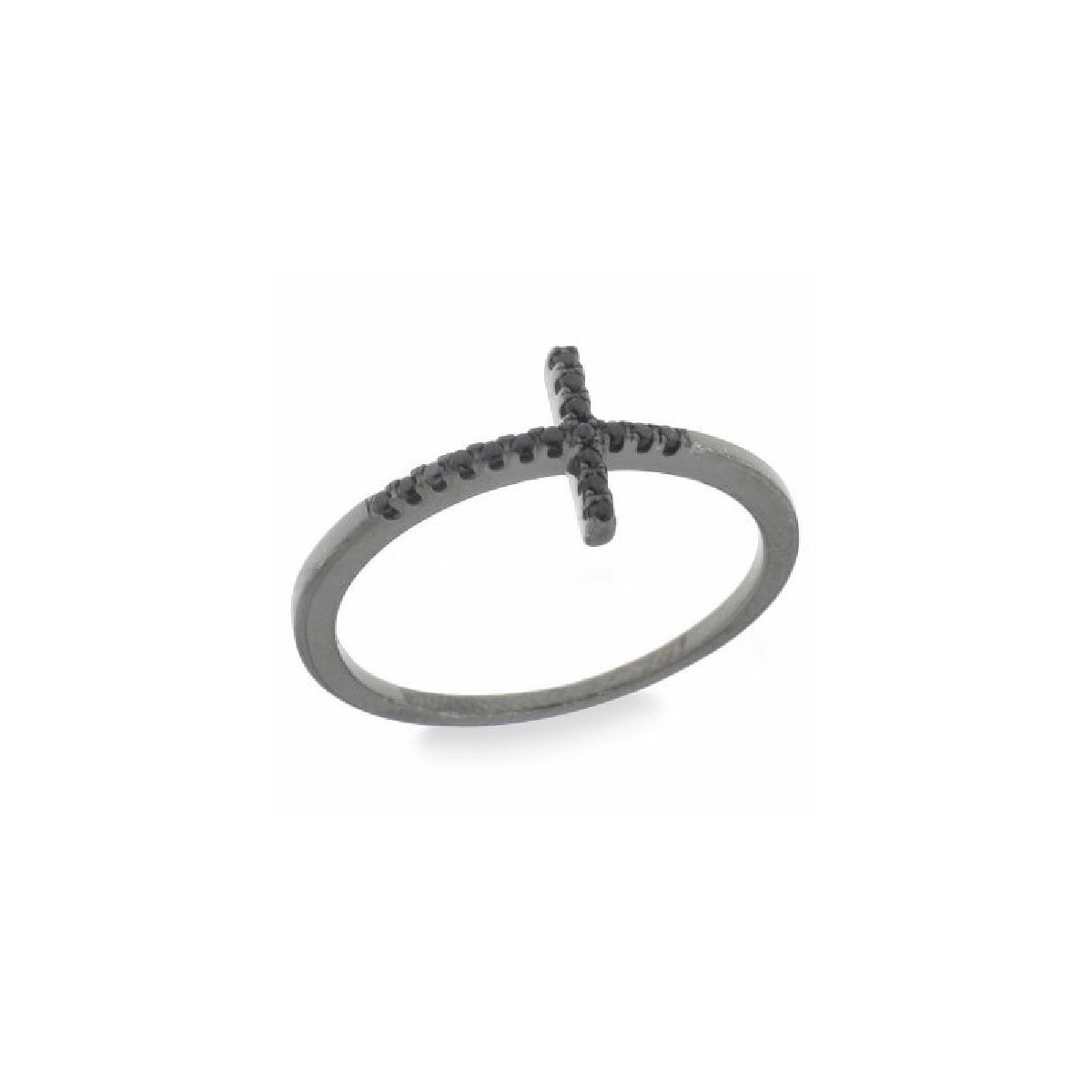 Anillo Con Cruz Negra