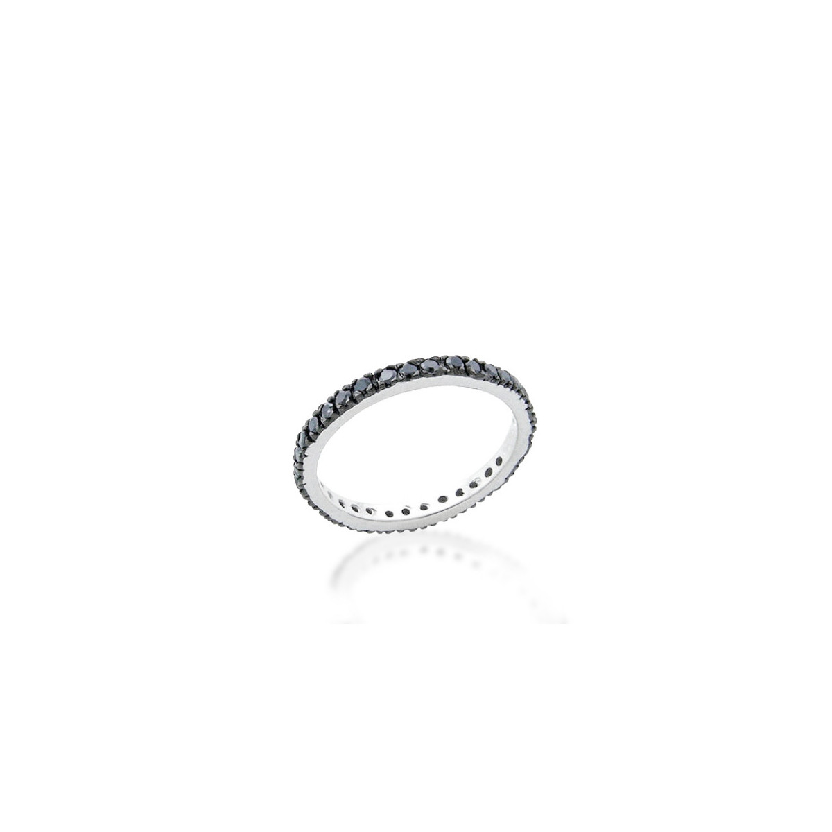 Black Zirconia Complete Ring