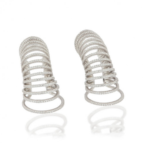 EARCUFF TREPADOR EN PLATA Y CIRCONITAS