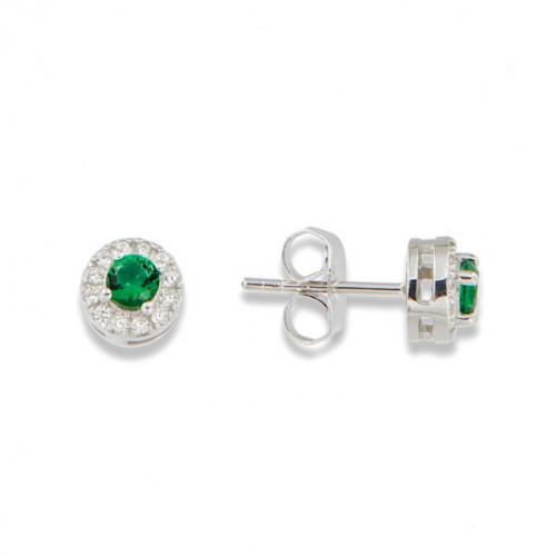 PENDIENTES ROSETÓN BICOLOR