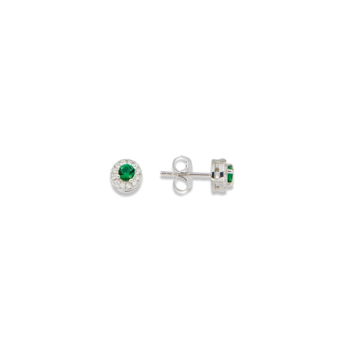 PENDIENTES ROSETÓN BICOLOR