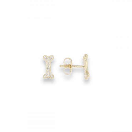 BONE & ZIRCONIA EARRINGS