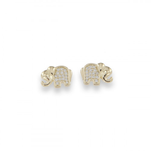 ELEPHANT & ZIRCONIA EARRINGS